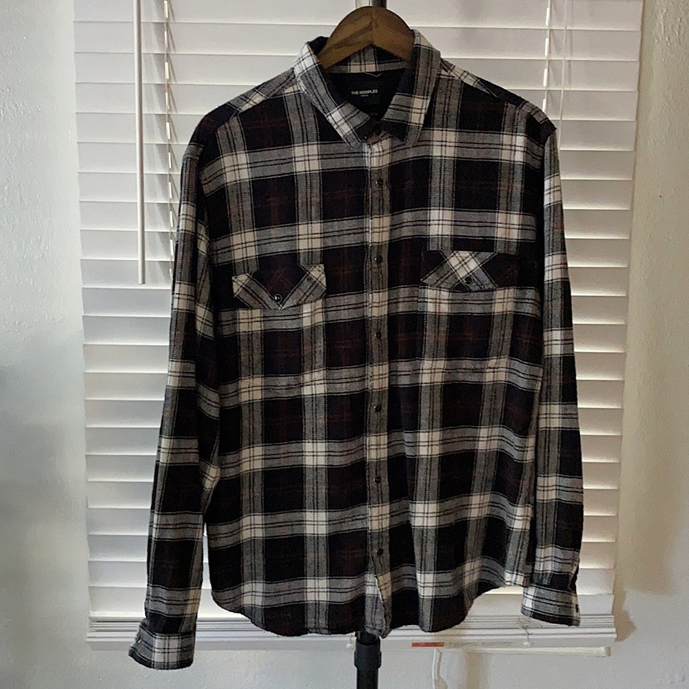 Kooples flannel plaid shirt - m